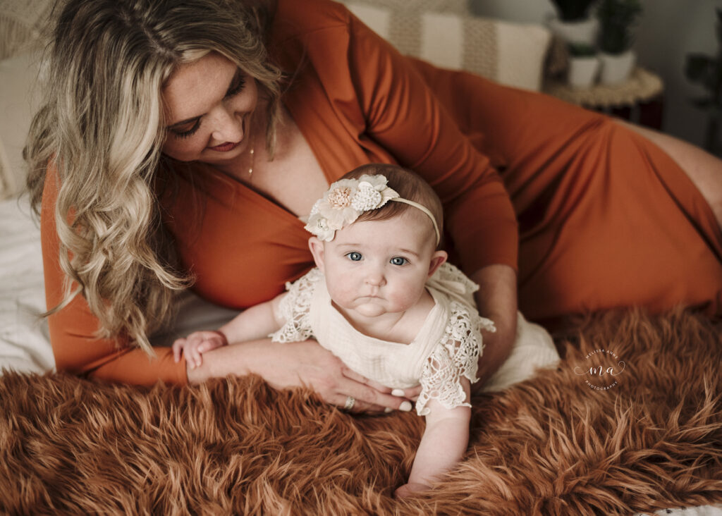 Troy Michigan photographer Melissa Anne Photography mommy and me photo session boho baby