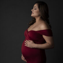 Michigan maternity photographer Melissa Anne Photography pregnancy photo fine art red gown