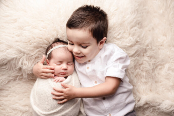 Michigan newborn photographer sibling photo big brother baby sister Melissa Anne Photography