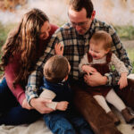 Michigan family photographer Melissa Anne Photography family photo session in fall at park with kids