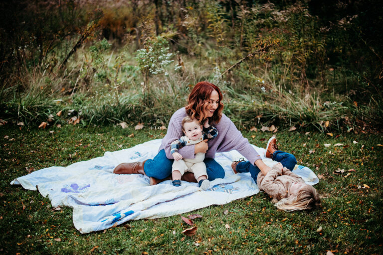 Metro Detroit Michigan family photographer Melissa Anne Photography outdoor park photo session with mother and boys