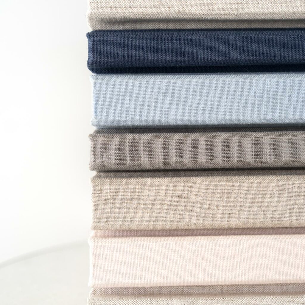 linen album stack of colors samples Melissa Anne Photography