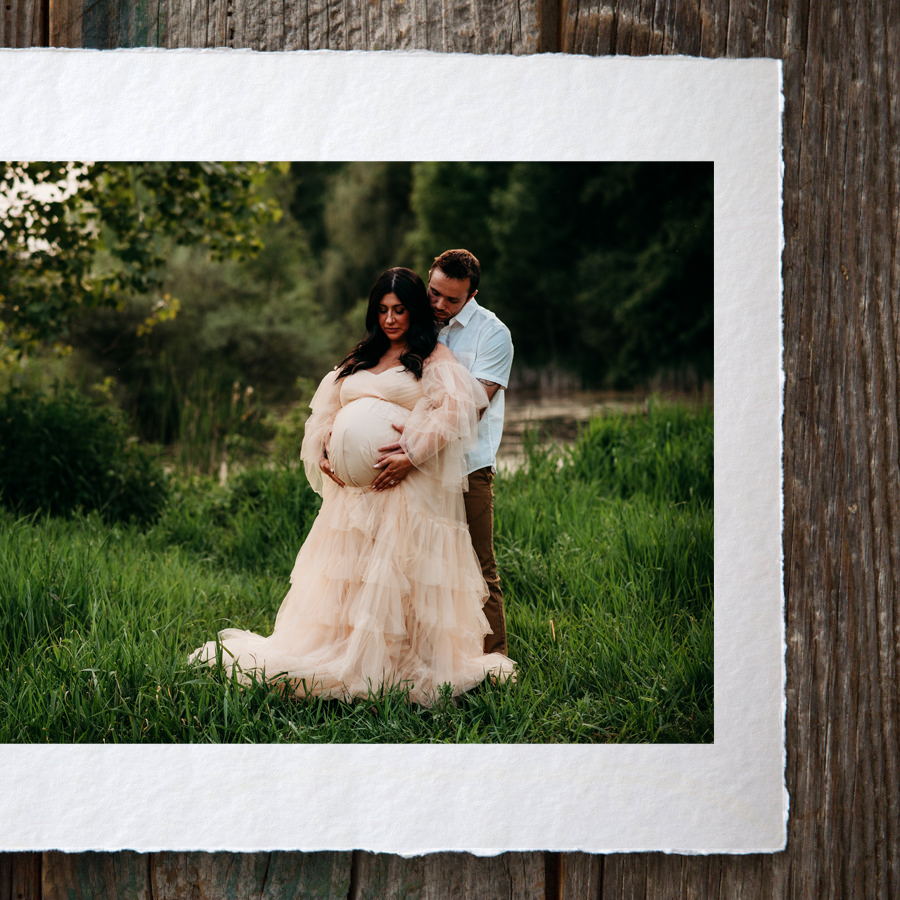 torn edge print sample maternity Melissa Anne Photography